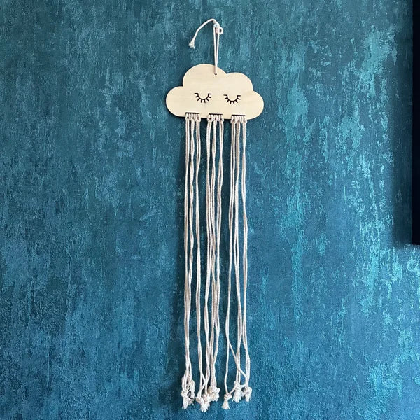 Houten Wolk decoratie hanger