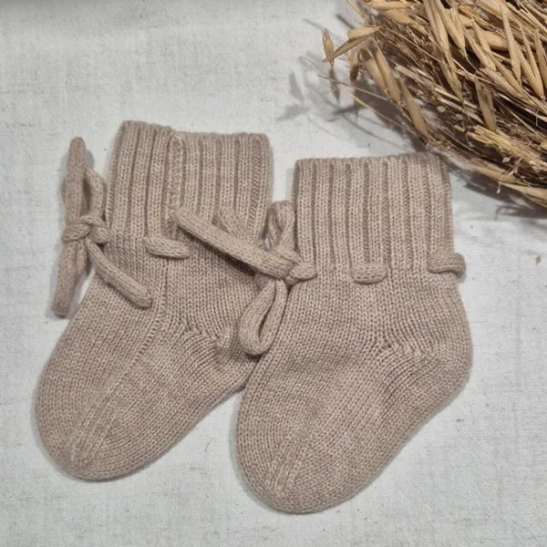 Merinowollen Slofjes Taupe