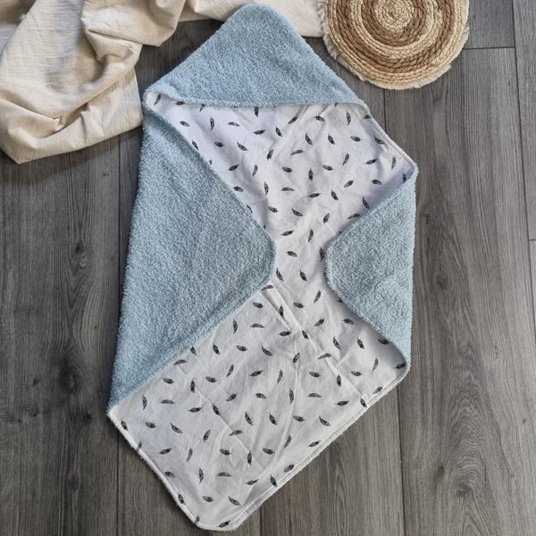 Wikkeldoek 'feather' blue
